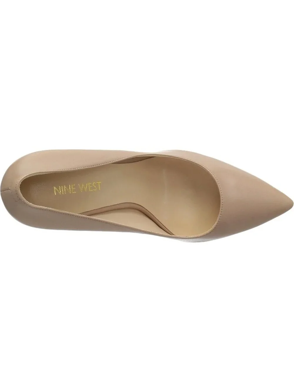 Women Natural Leather Pointed Toe Footbed Tatiana Pump Casual Covered Heel Shoes